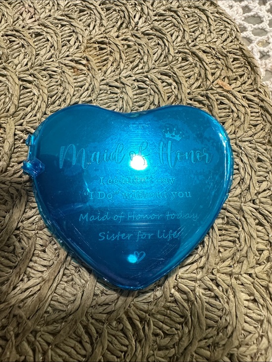 Other - Maid of Honor Heart Compact Mirror - Blue